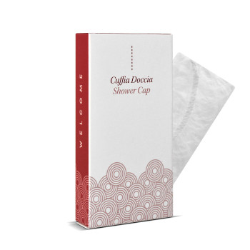 DISPOSABLE SHOWER CAP   "BENVENUTO" cardboard box