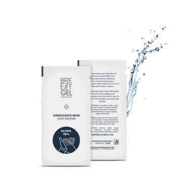 HAND SANITIZER GEL   "BREEZY BLU" 3 ml - 70% alcohol